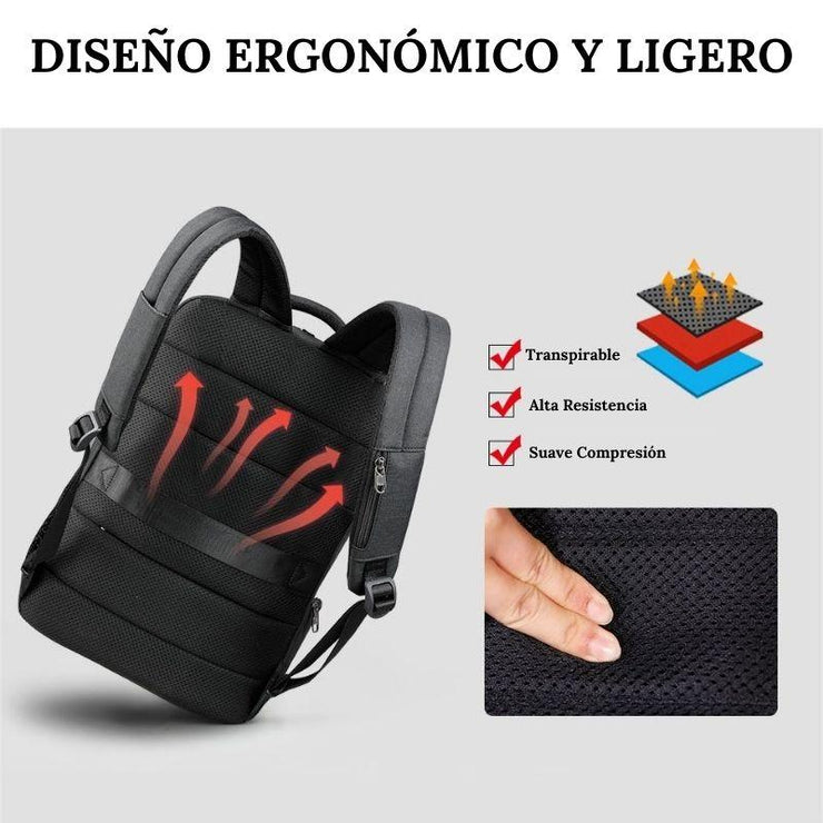 MOCHILA ANTIRROBO CON CARGADOR USB - Smarthly